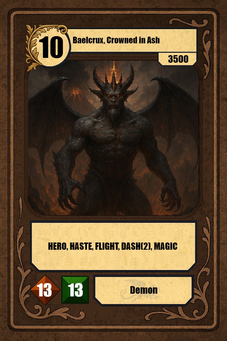 Baelcrux, Crowned in Ash