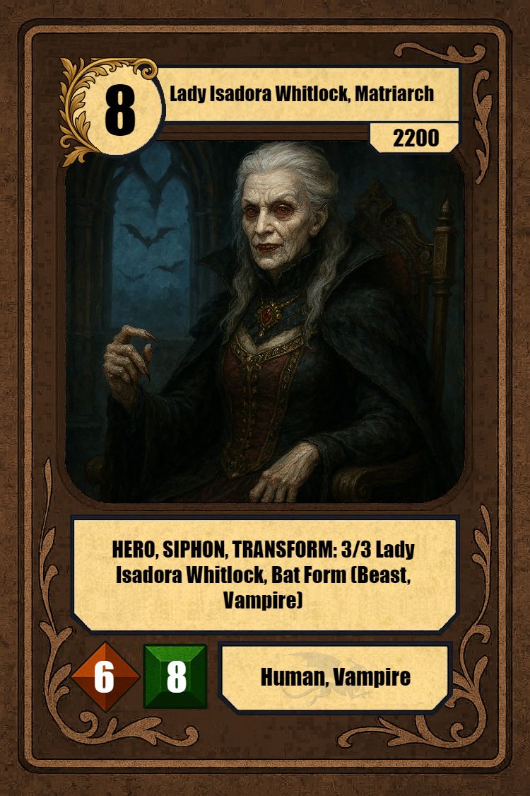 Lady Isadora Whitlock, Matriarch