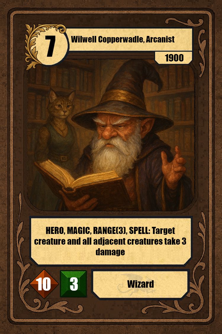 Wilwell Copperwadle, Arcanist