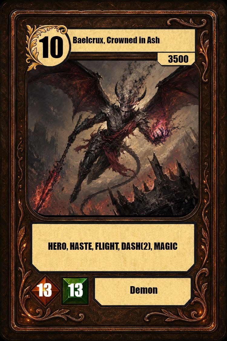 Baelcrux, Crowned in Ash