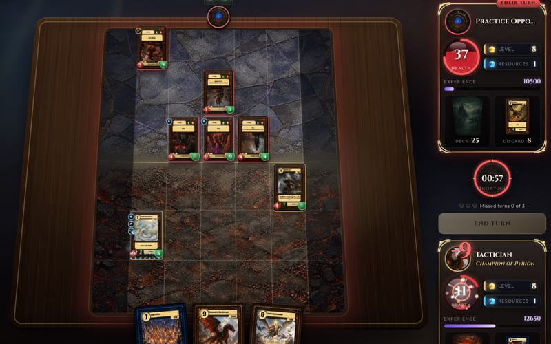 A Blitz match, two formations facing off